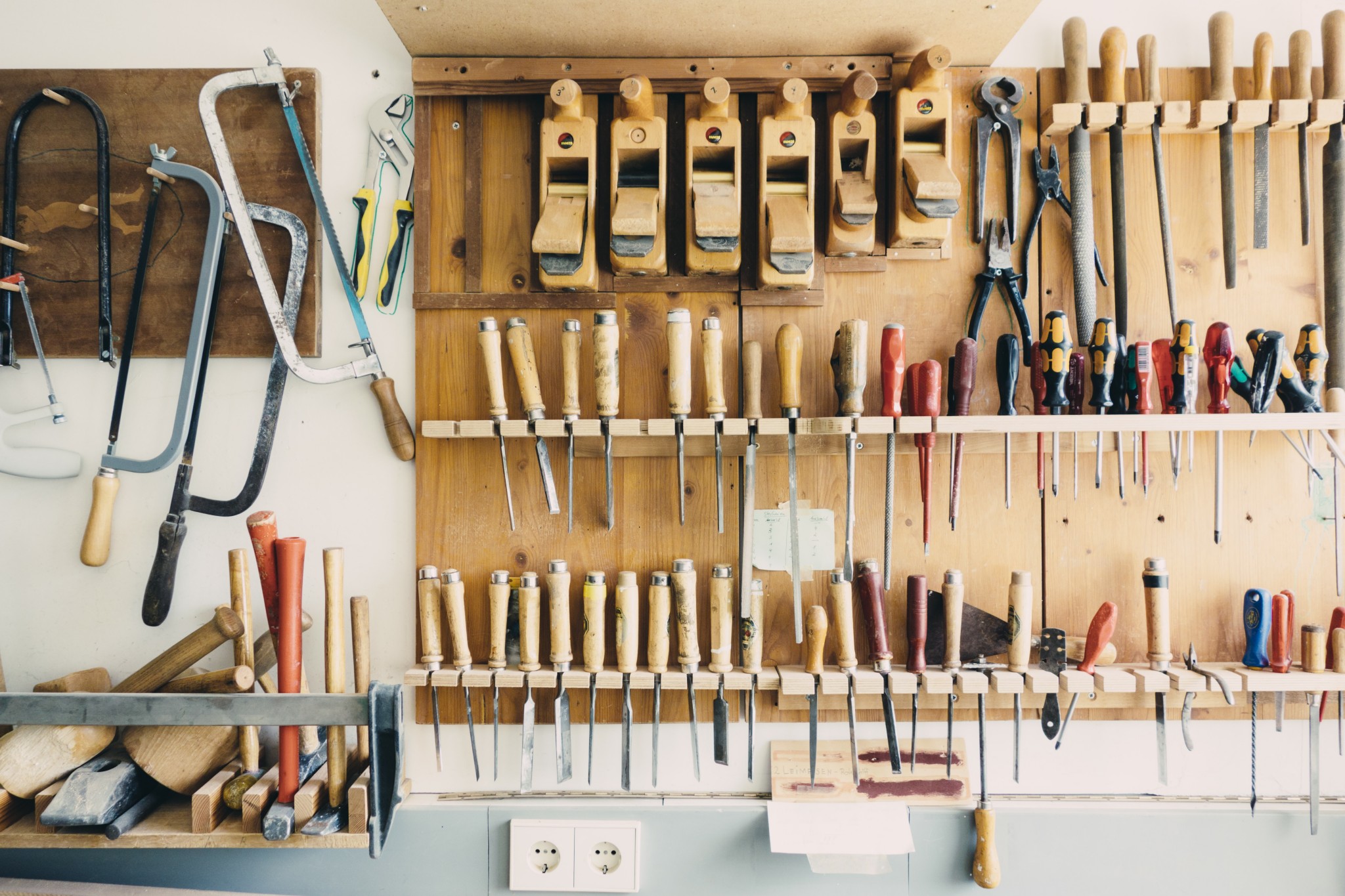 Woodworking Bench with Tools