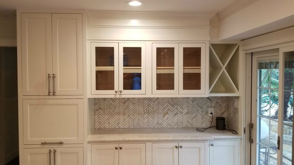 Painted Maple with Lift-up Microwave Door