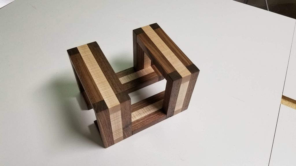 Commissioned Orchid Display Base in Walnut and Maple