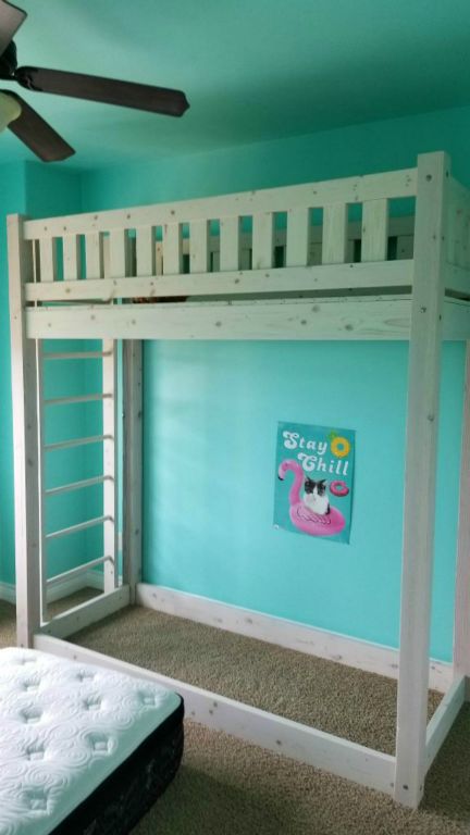 Youth Reading Loft in Pickled Pine