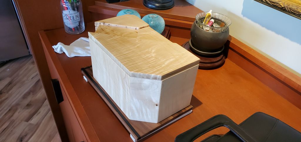 Custom Urn Reproducing Building in Toronto, Maple Clear Coat