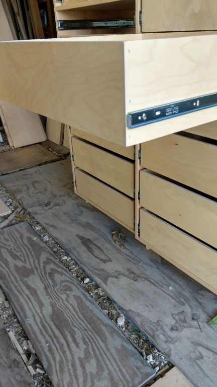 Walnut Full Overlay 20 Drawer Stack with Hidden Jewelry Drop-Down