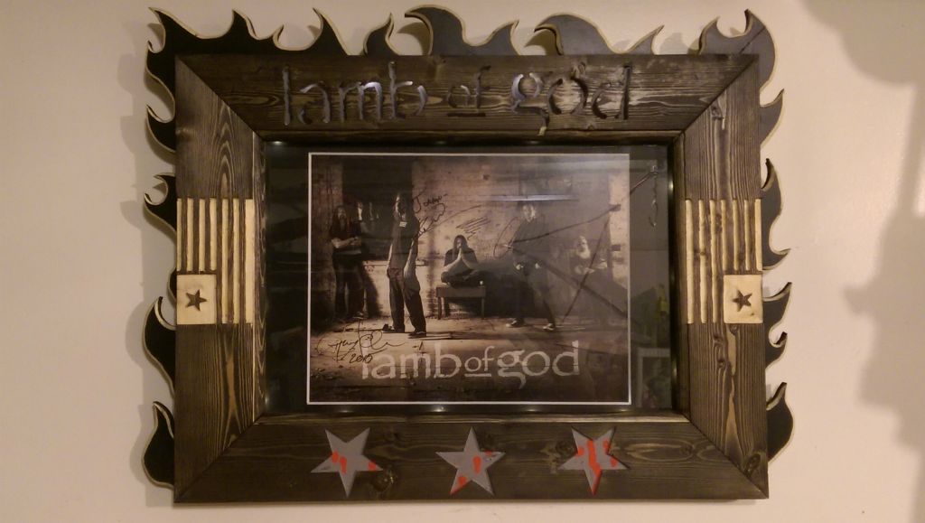 COMMISSIONED Custom Band Picture Frame for Signed Poster with LED Backlight