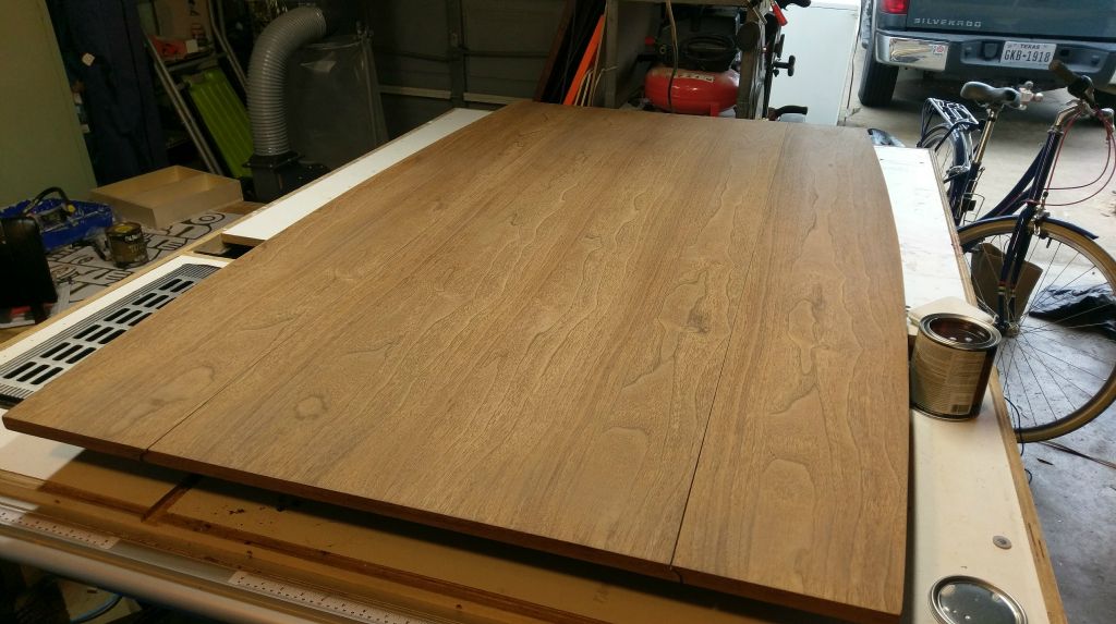 60's-70's post art-deco drop leaf 6' dining table.  Suspected solvent damage. RESTORATION