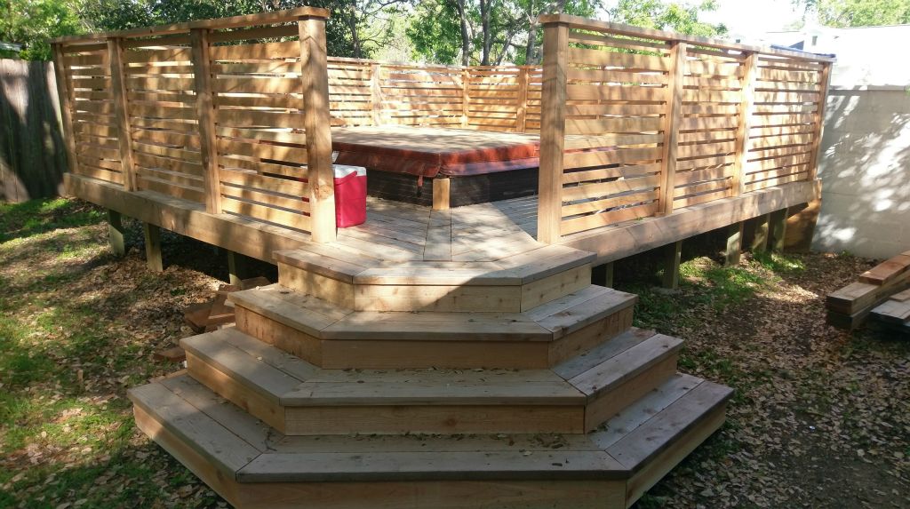 Hottub Entry Deck. Cedar