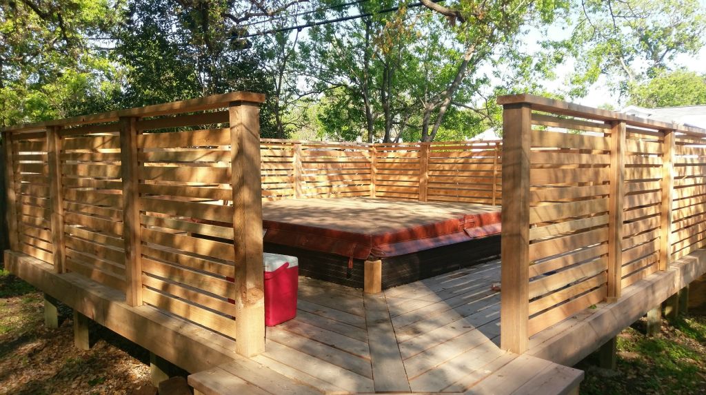 Hottub Entry Deck. Cedar