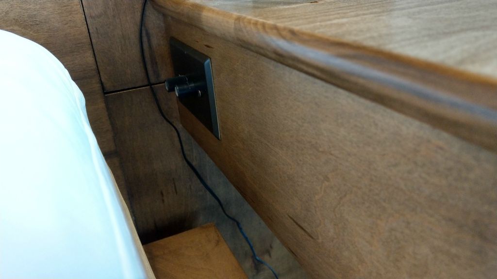 Maple Wall Panel Light Switch (Euro PushButton with Dimmer)