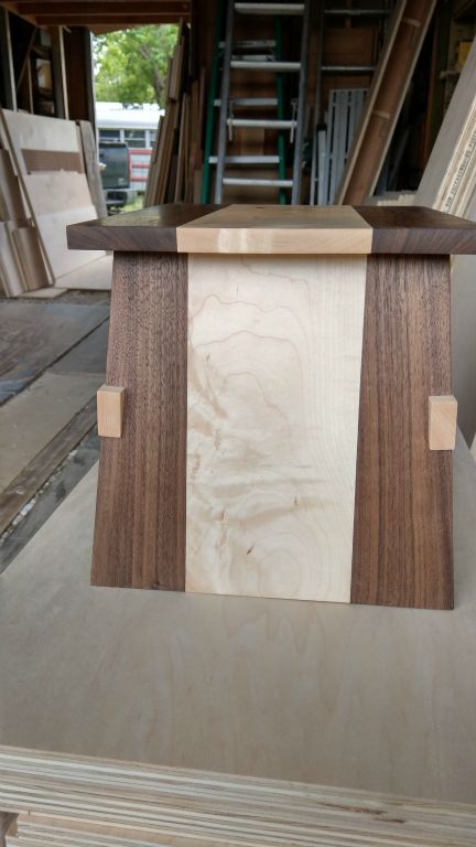 Special Maple and Walnut Stepstool, BOSSWoodworks Original Design