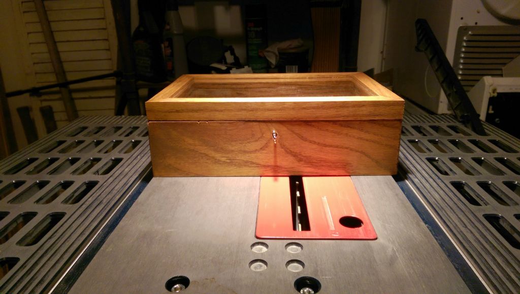 COMMISSIONED Custom POW-MIA Inlay Display case for Vet in Oak